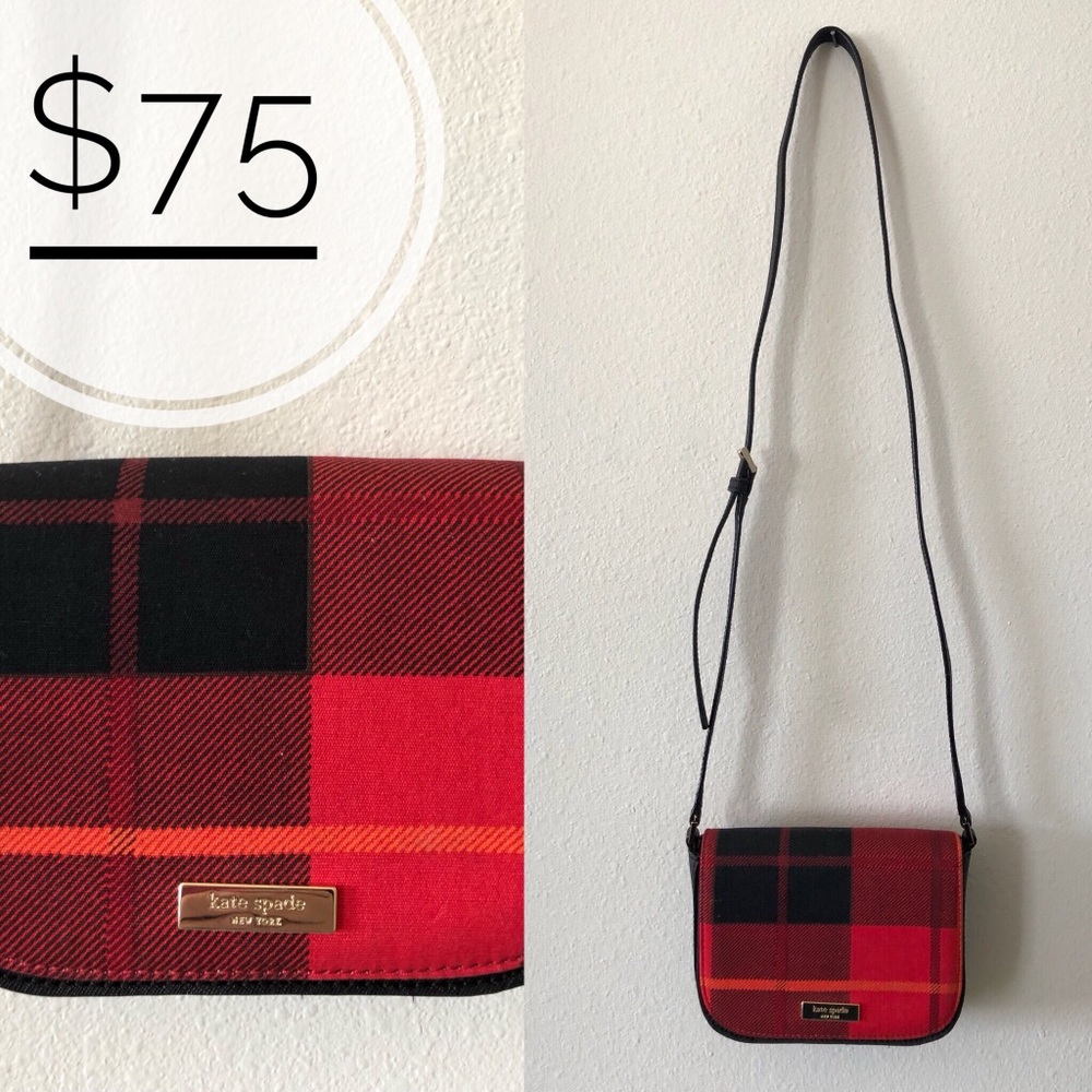 Plaid Kate Spade mini bag